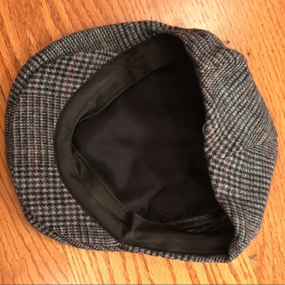 EUC Vintage Amalgamated Plaid Wool Hat/Cap, Gray - Picture 2 of 3